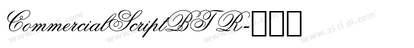 CommercialScriptBT R字体转换